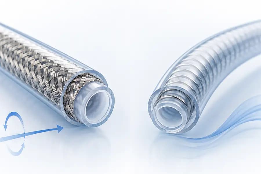 Braided catheter reinforcement vs coil catheter reinforcement